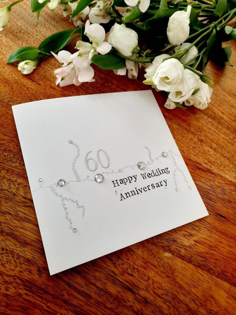 Diamond Anniversary Card for 60th wedding anniversary