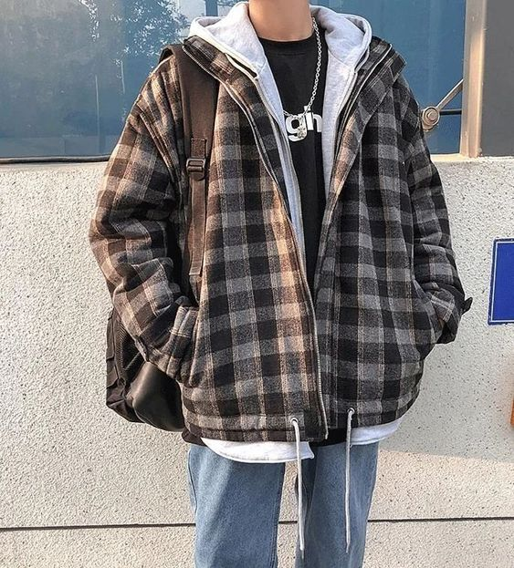 Điên đảo cùng áo khoác Flannel