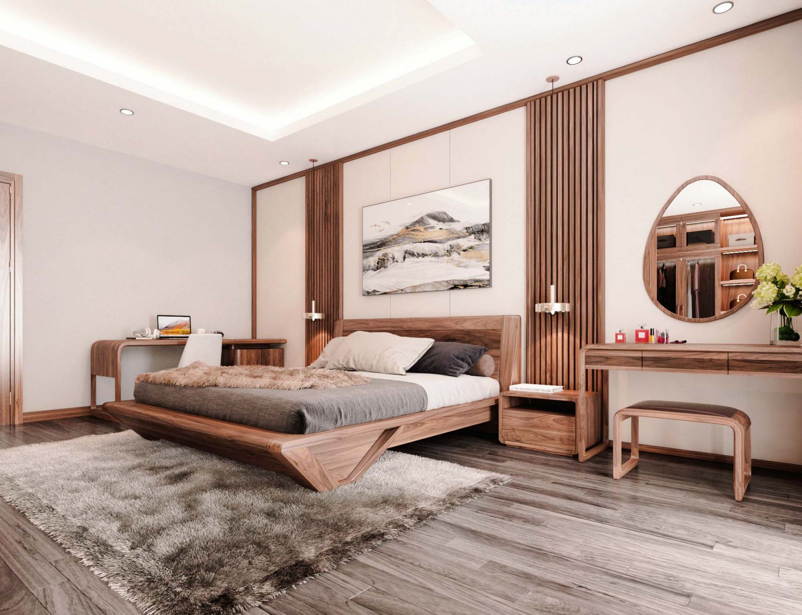 Top 30 mẫu nội thất phòng ngủ bằng gỗ tự nhiên đẹp nhất 2024