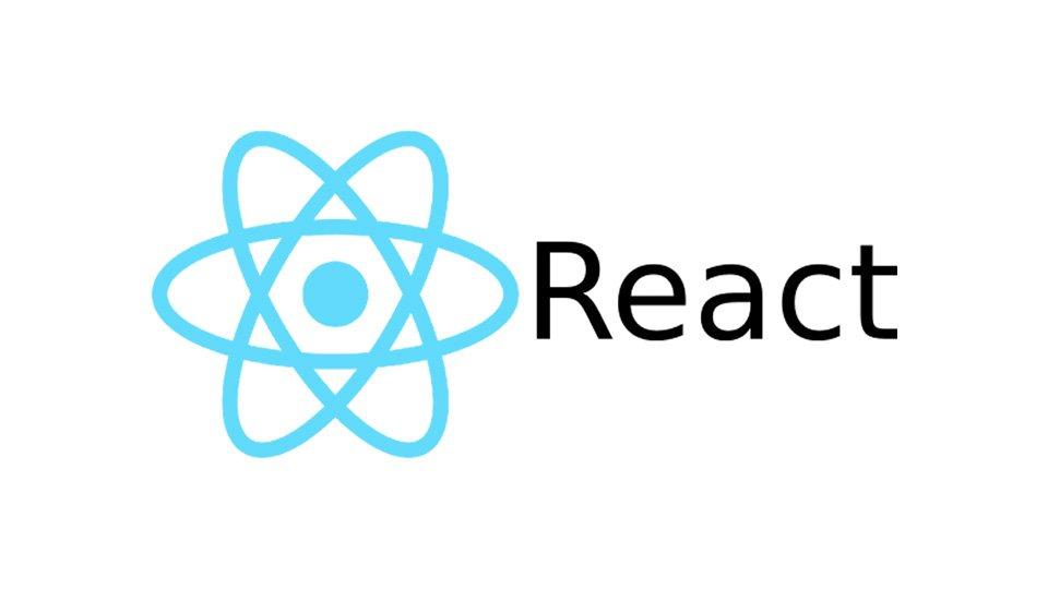 A screen showing React's logo.