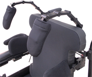 Shoulder retractor on a wheelchair
