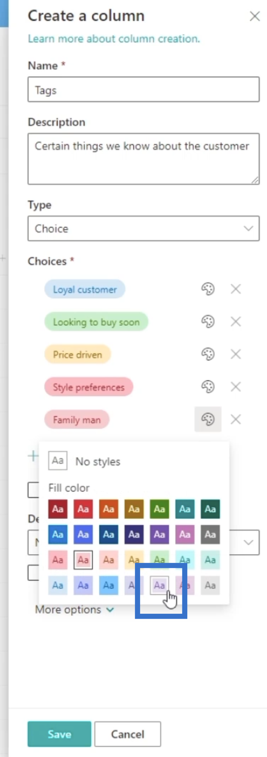 sharepoint choice field