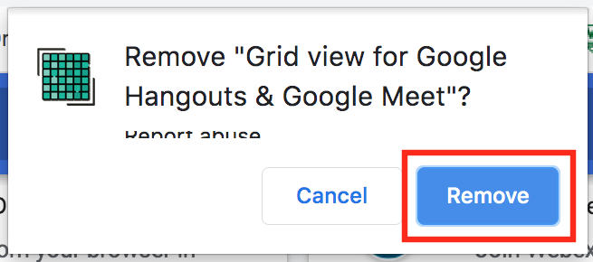 image of confirm remove button
