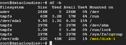 datacloudies persistent disk
