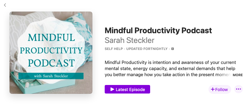 Mindful Productivity Podcast