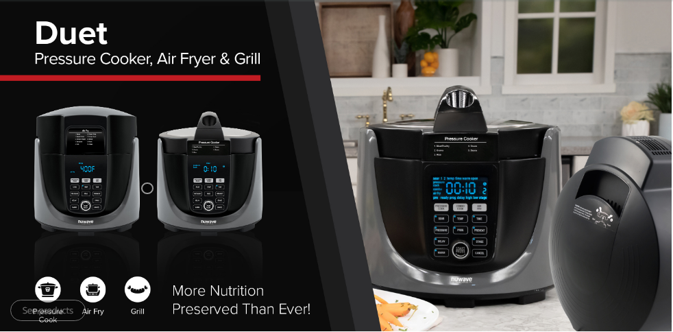 Nuwave 33801 Duet Pressure Cooker Air Fryer Combo