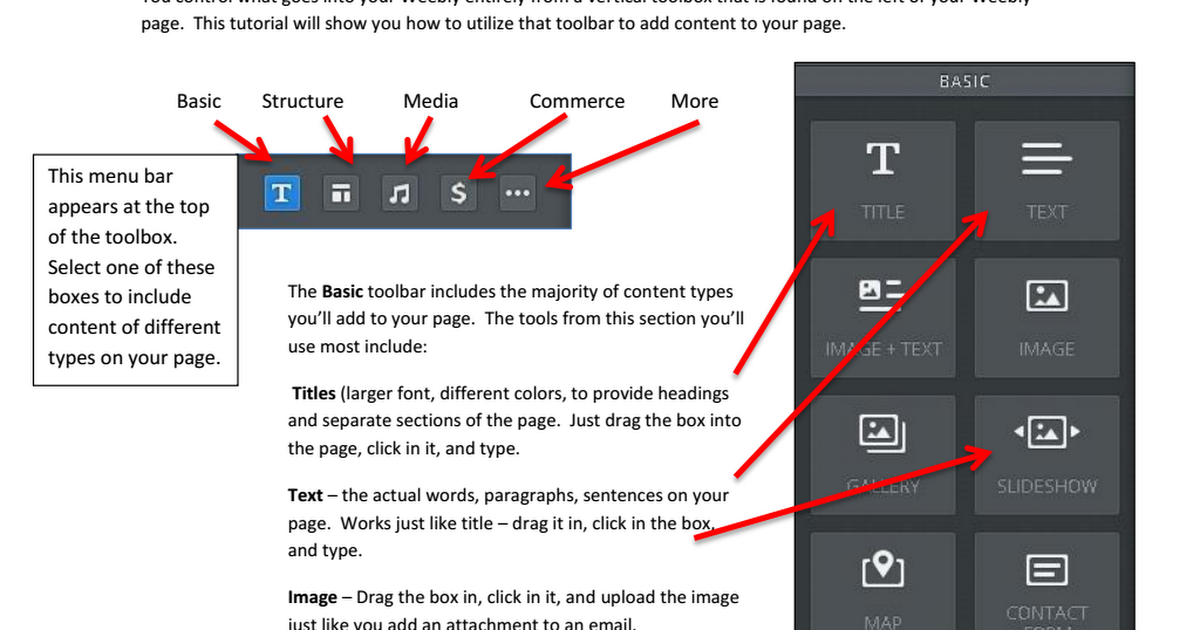 Building Pages and Adding Content in Weebly.pdf