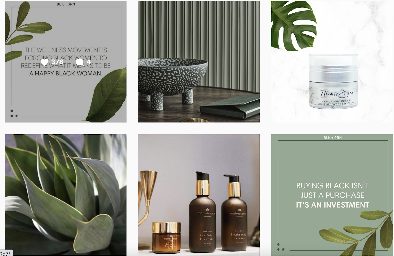 One-stop platforms for green beauty & skincare products - BLk + GRN Instagram