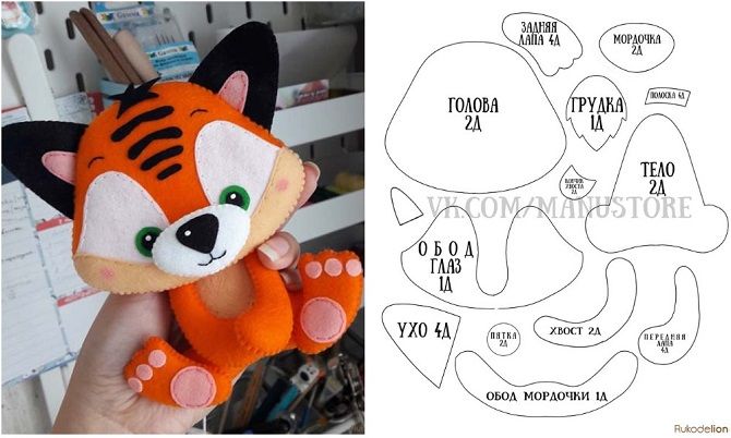 New Year's creativity: how to make a do-it-yourself tiger figurine 4