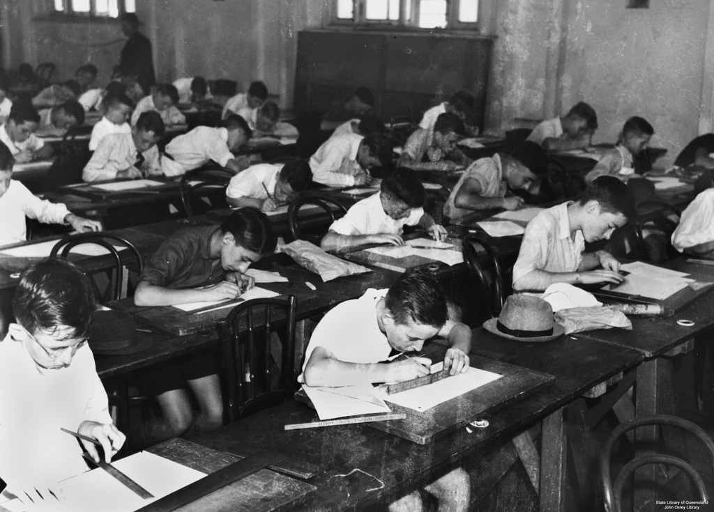 School children doing exams inside a classroom | Title: Scho… | Flickr