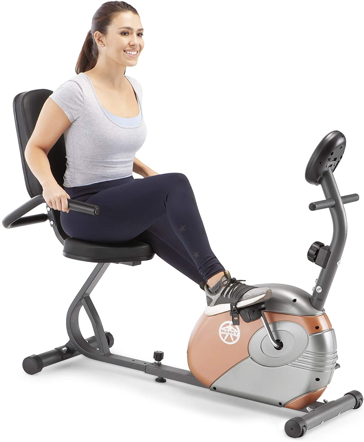 5- Marcy Recumbent Exercise Bike with Resistance.