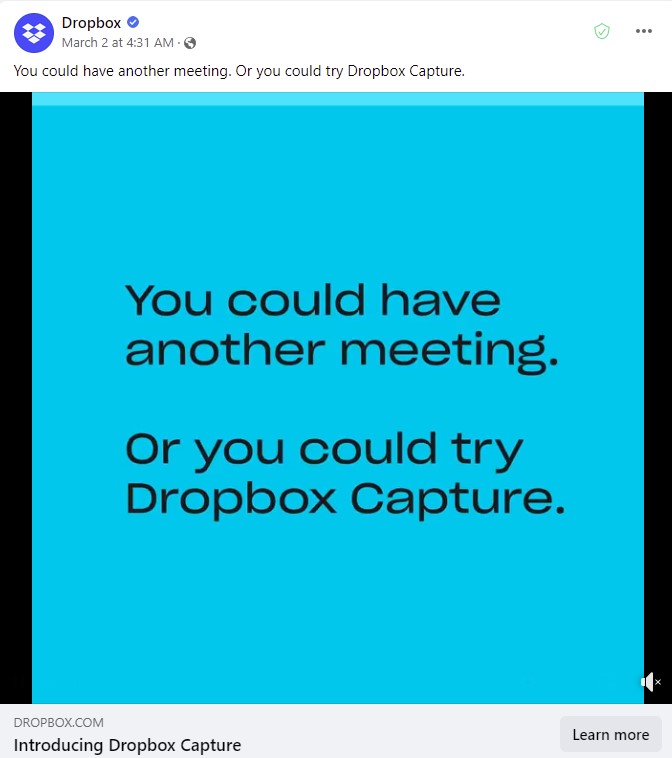 Dropbox is re-engaging old customers with their ads