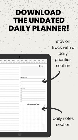 daily undated digital planner download