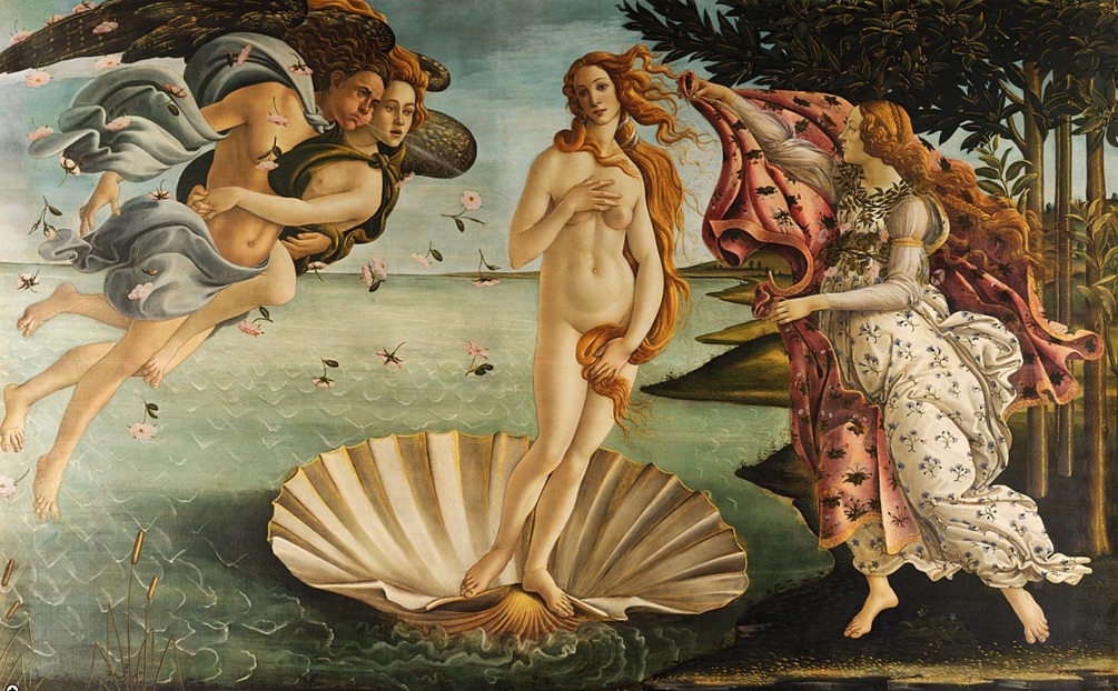أشهر لوحات الفن التشكيلي - ولادة فينوس
