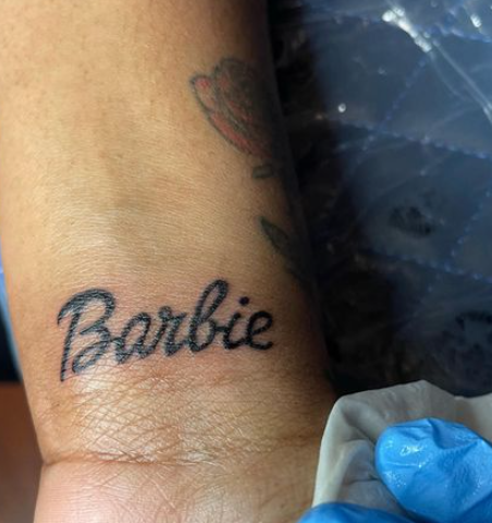 Barbie Wrist Tattoo 
