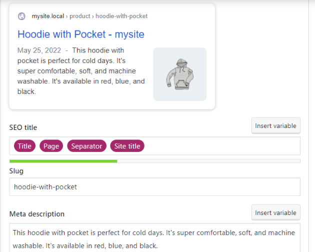 Yoast SEO plugin on WordPress editor