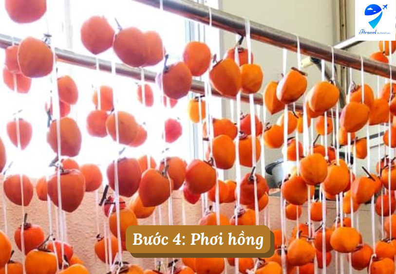 Bước 4: Phơi hồng