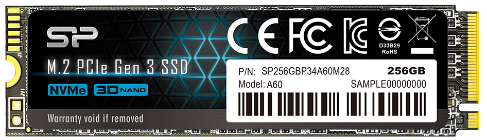Silicon Power PCIe M.2 NVMe SSD M.2 256GB Gen3x4 R/W up to 3.100/1.100MB/s Interne SSD 