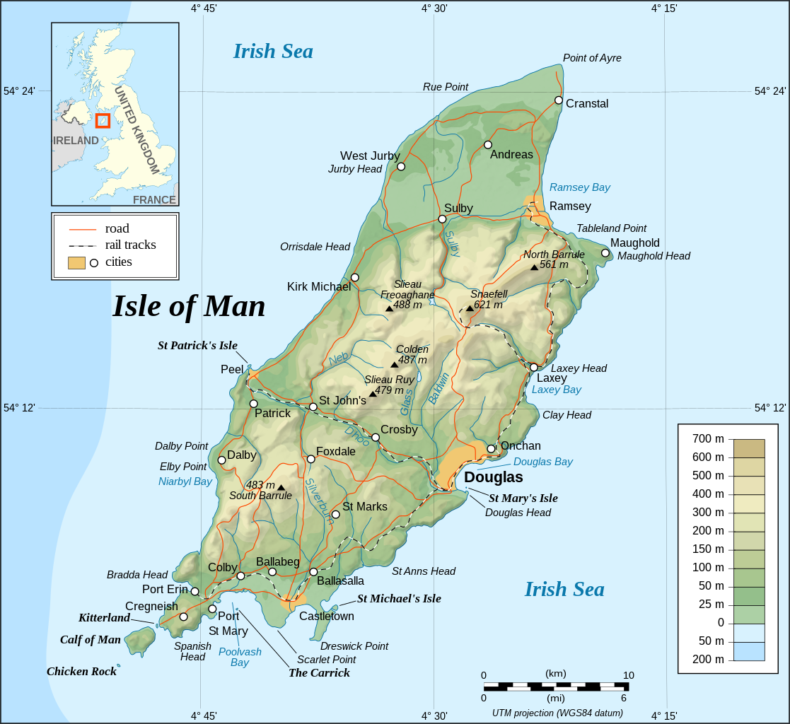 Map of the Isle of Man