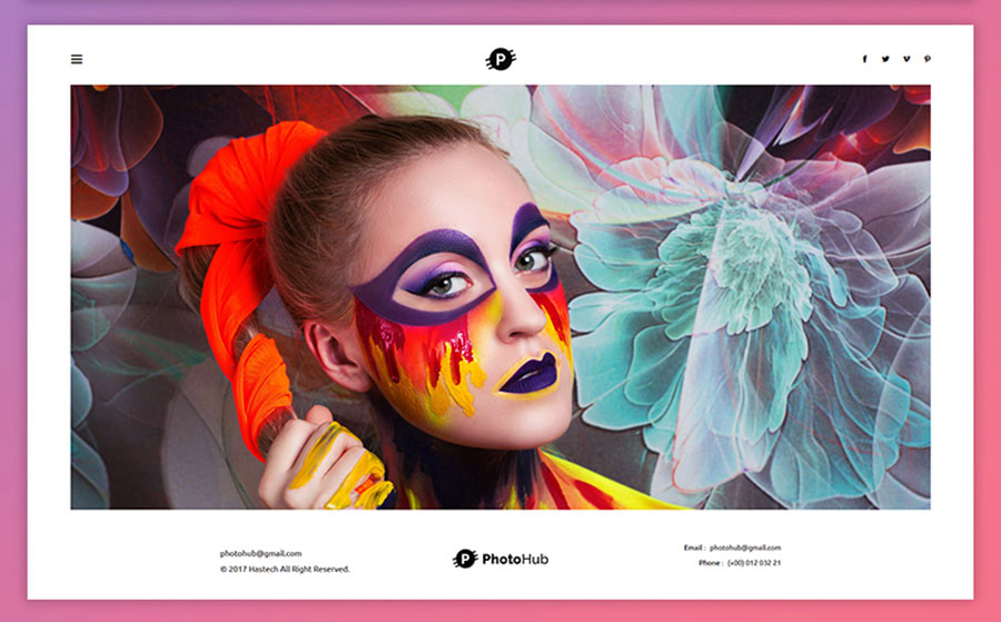 Photohub - Plantilla de sitio web de fotografía creativa