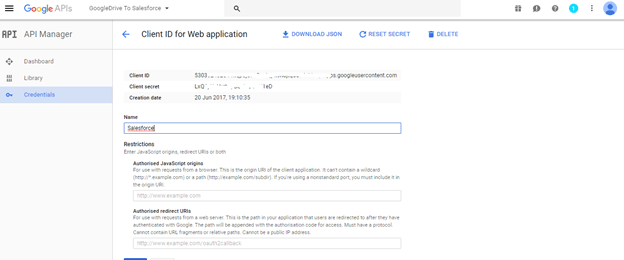 Salesforce Google Drive Integration Step 4