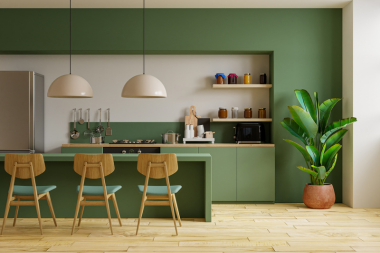 kitchen with darker green color hue luxury interior design ideas 2024 custom built michigan