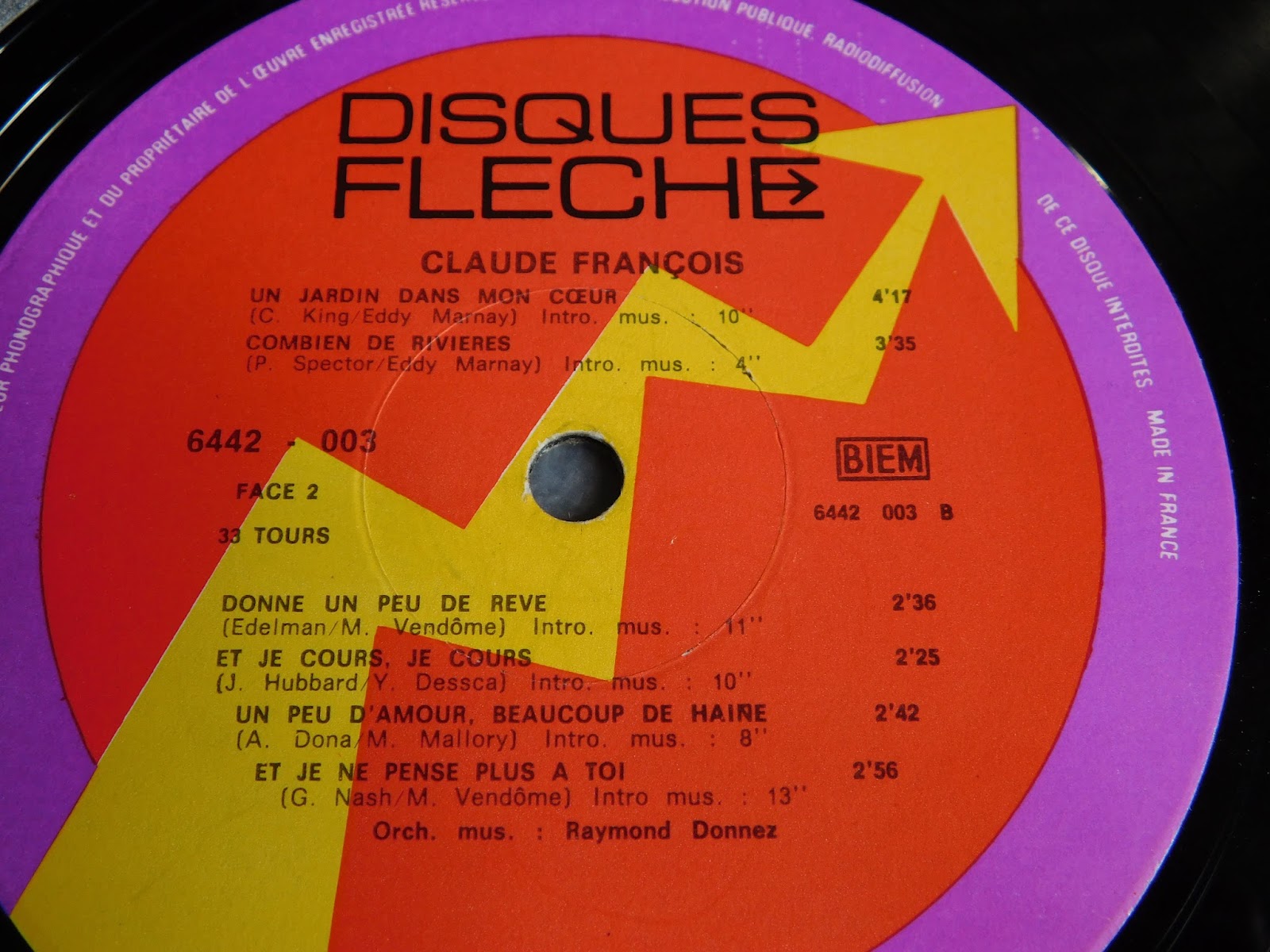Combien Vaut Un Disque 33 Tours 33 Tours Claude Francois Disques Fleche 6442 003 Vinyle Vintage | eBay