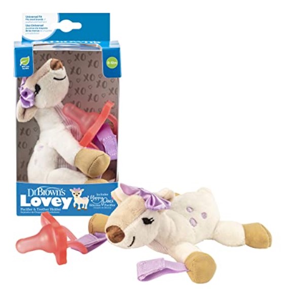 stuffed animal with detachable pacifier