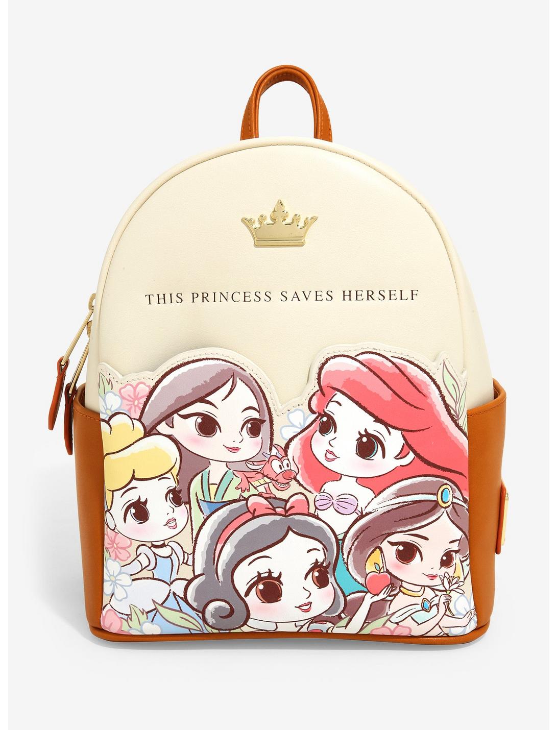 Loungefly Disney Princess Chibi Mini Backpack - BoxLunch Exclusive, , hi-res