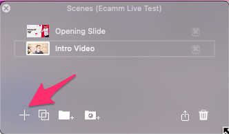 Adding an intro video in Ecamm Live