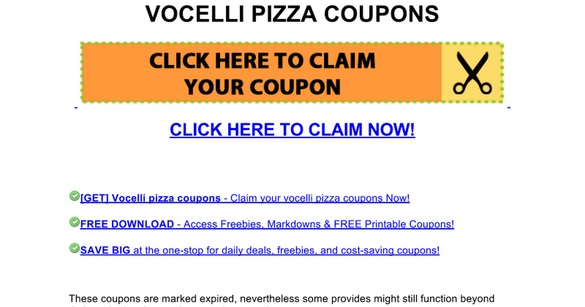 vocelli pizza coupons Google Docs