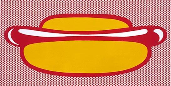 Hot dog, 1964 - Roy Lichtenstein - WikiArt.org