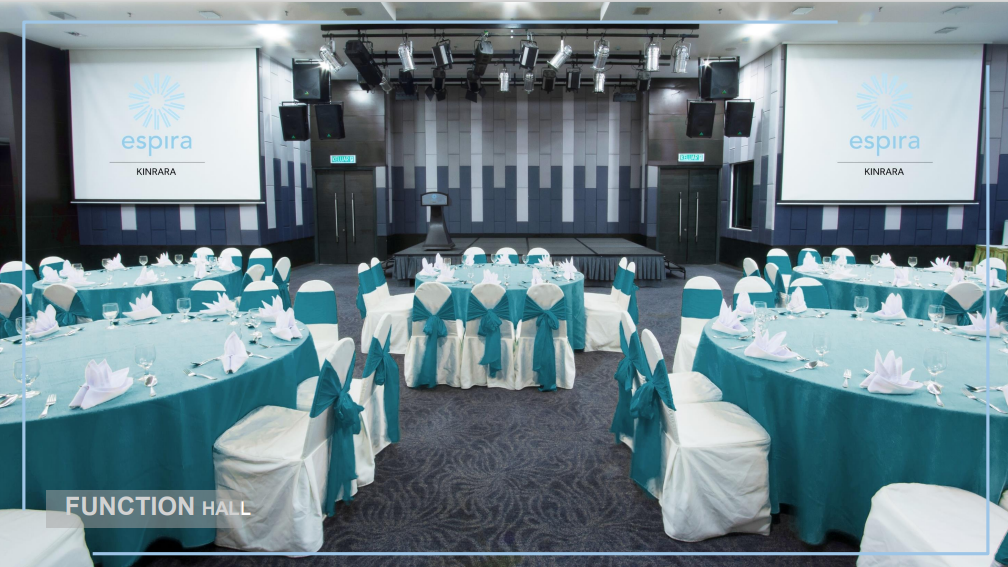 A sophisticated and outstanding events hall at Espira Kinrara. Ballroom - Ask Venue