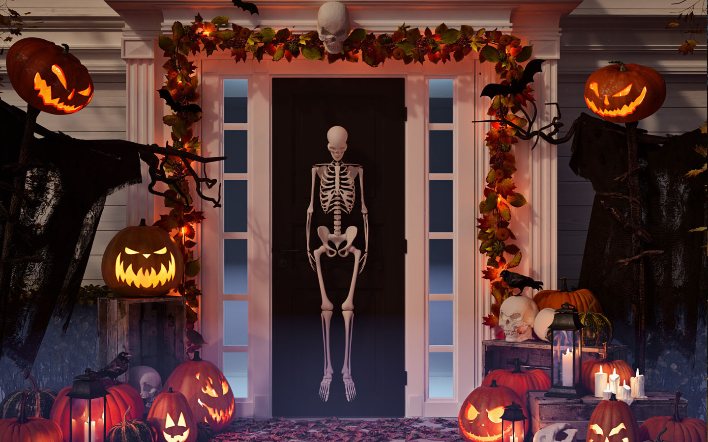 halloween home decor: front door decorations