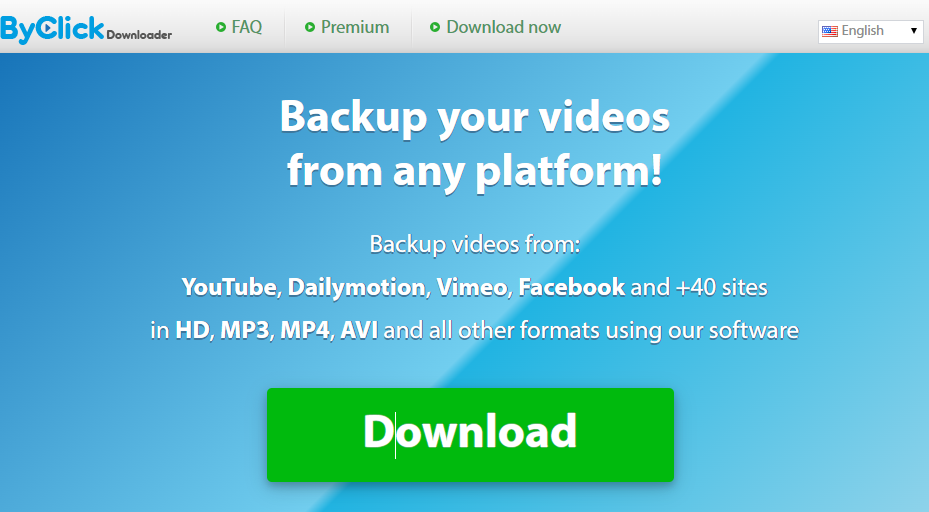 ByClick Downloader to convert YouTube videos to MP3 or MP4 files