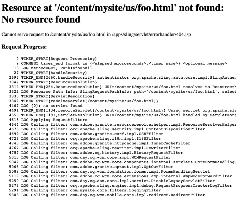 Screencap of text on screen "no resource found"