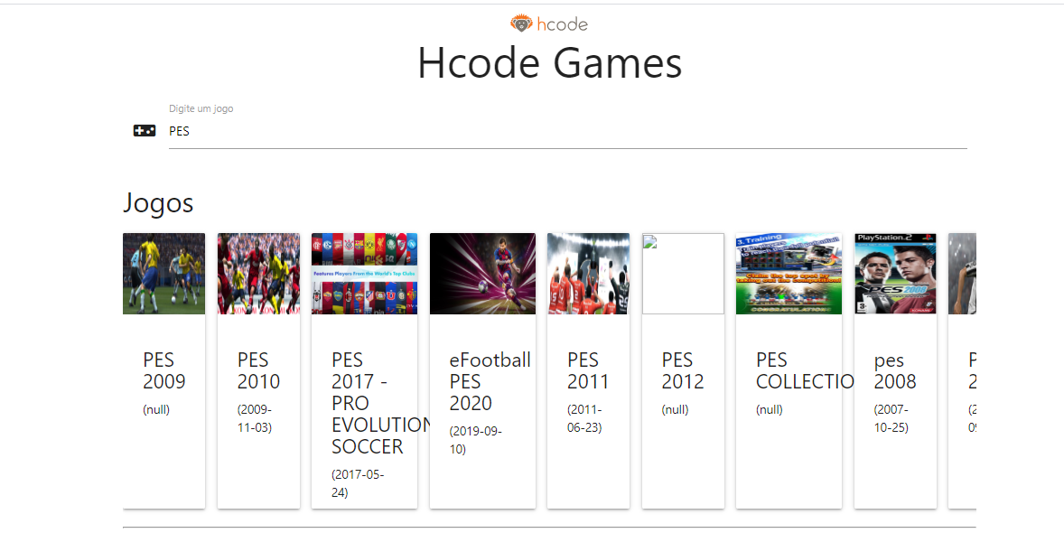 Lista de jogos da Hcode Games