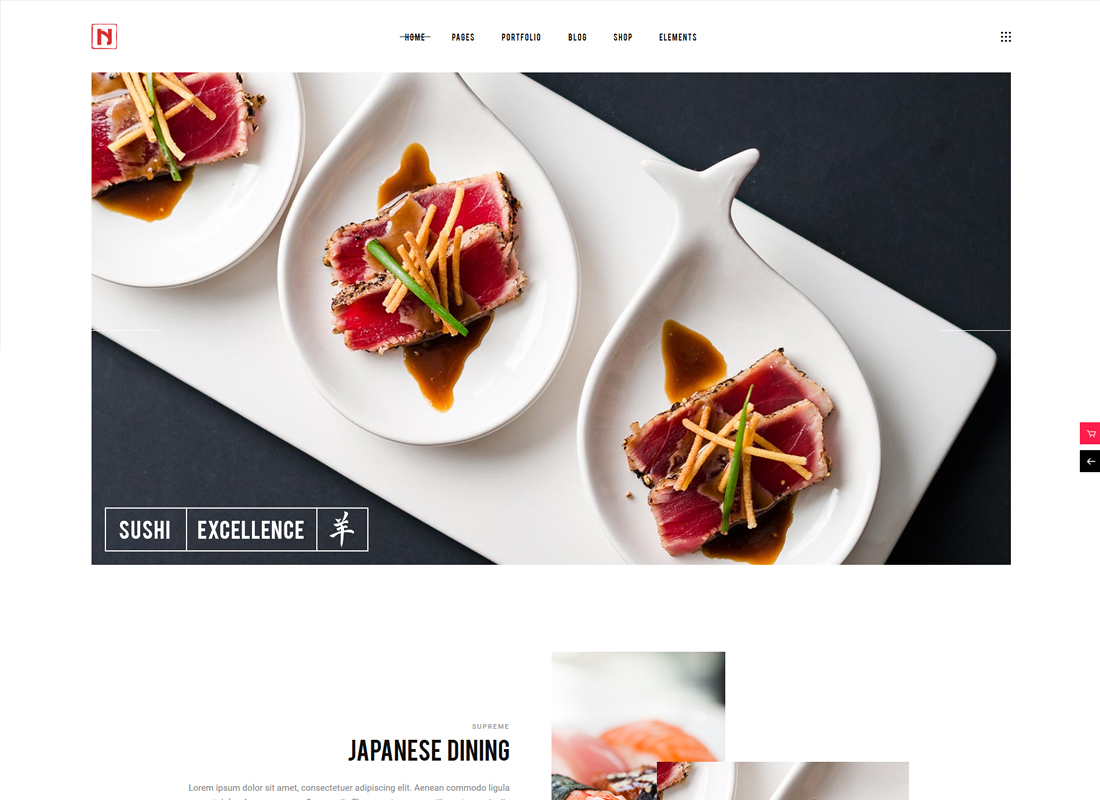 Nigiri - Tema WordPress Restoran Modern