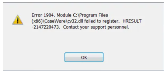 Get Error Code 1904 in QuickBooks