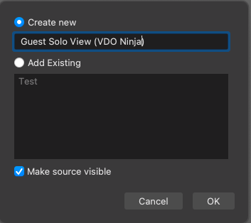 Naming sources in OBS studio