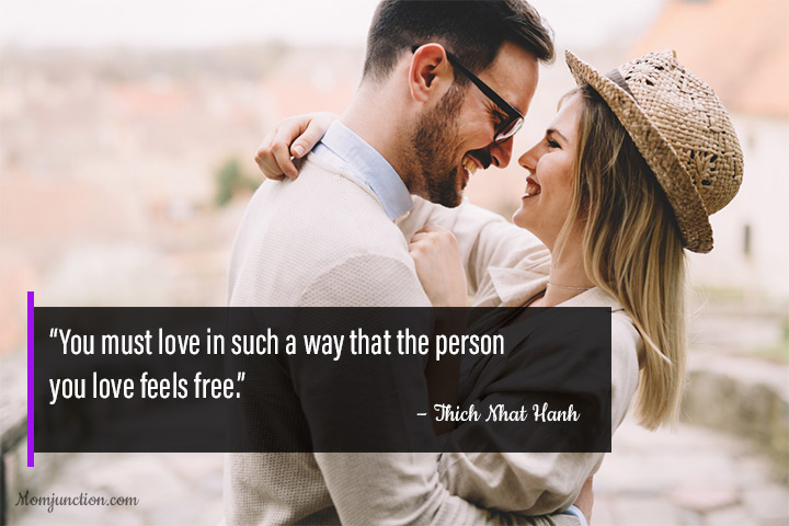 Online Matrimonial sites: A man is hugging a lady with love and both are smiling and also written a beautiful quote for the love couple.