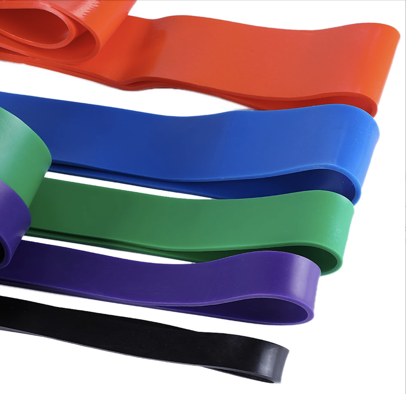 Resistance bands come in different colors/weights