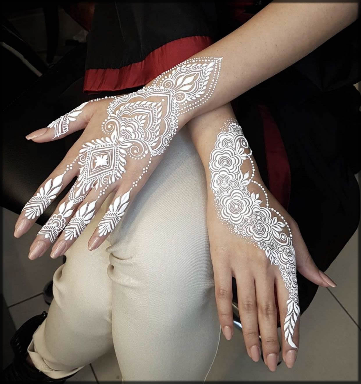  White Mehndi Designs