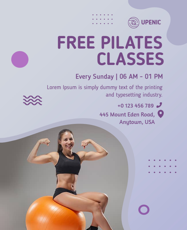 Pilates Fitness Class Flyer