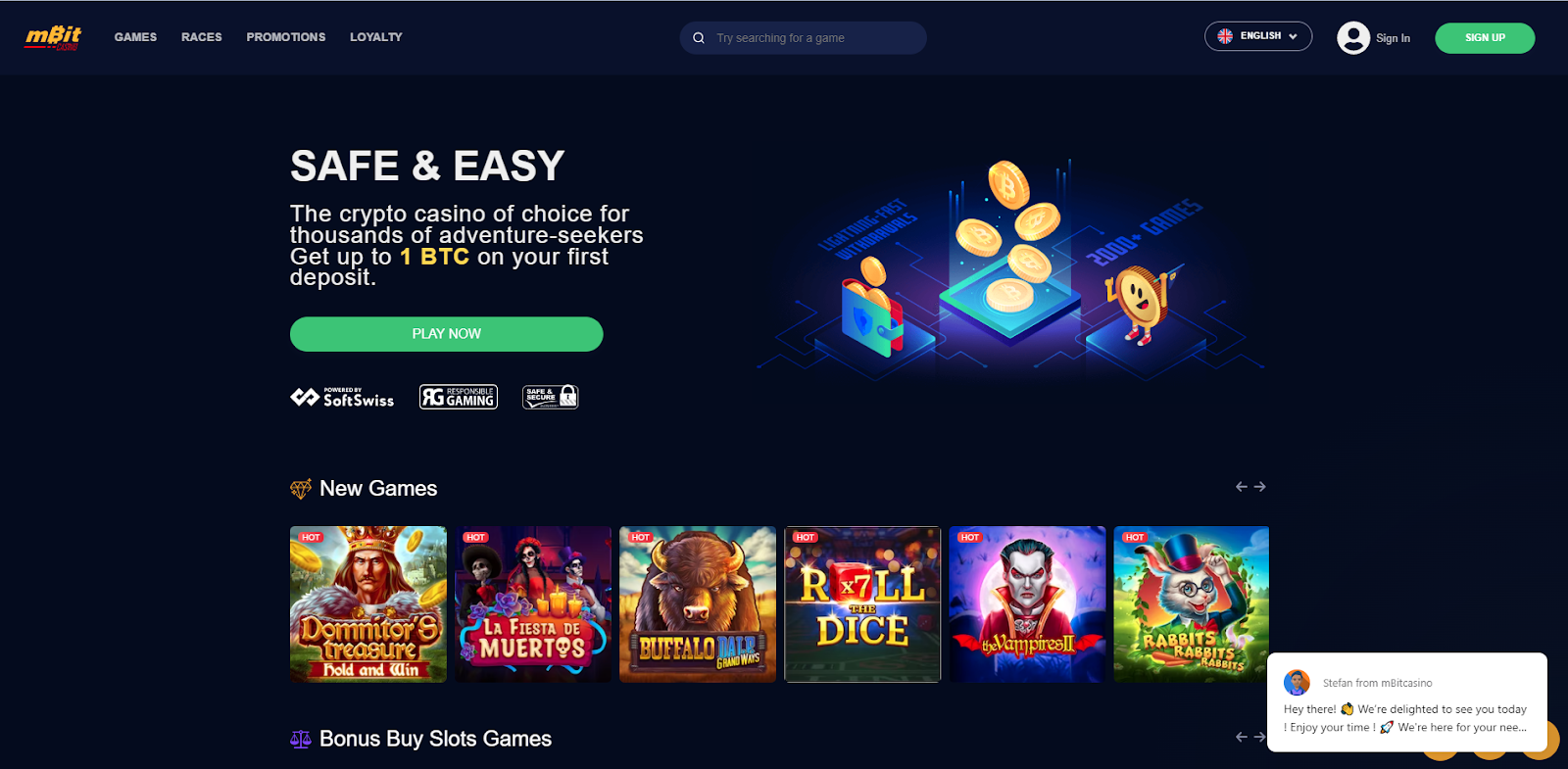 5. mBit - Beste Euro Bitcoin Casino