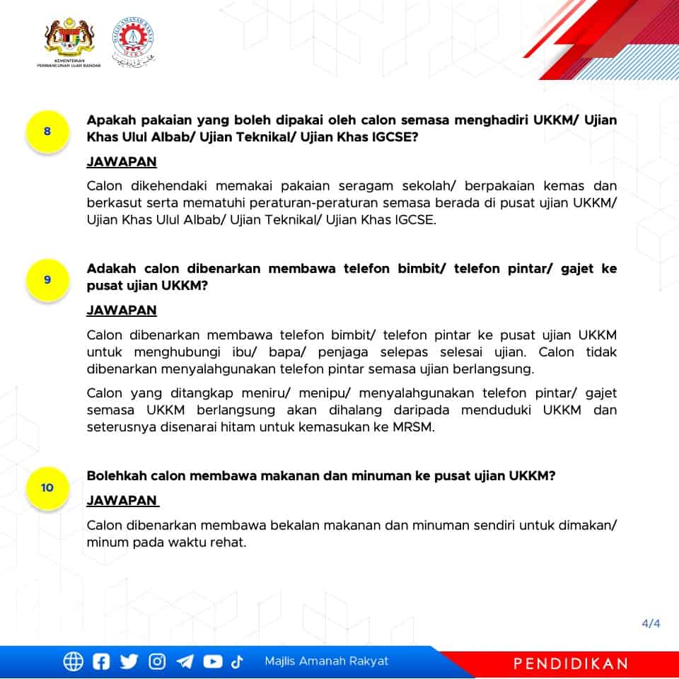 UKKM 2024: Format & Contoh Soalan