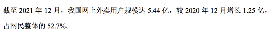 外卖已经发展为巨大产业