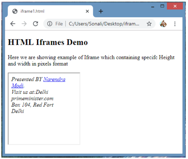 thẻ iframe trong HTML