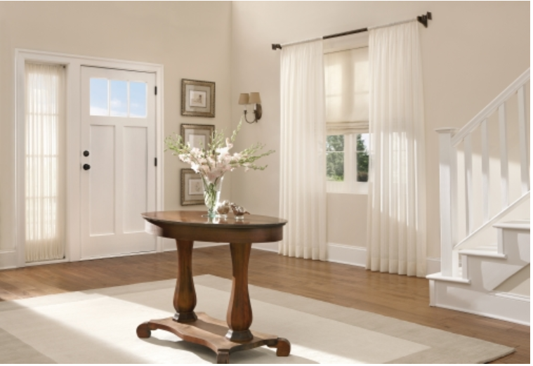 Draperies in Entry Way