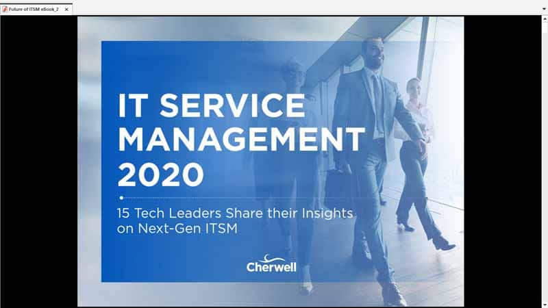 ebook de Cherwell intitule IT Service Management 2020